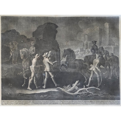 456 - GEORG PHILIPP RUGENDAS I, 1666 - 1742, C1705/1710, MEZZOTINT ON LAID PAPER
Horse/battle scenes, pair... 