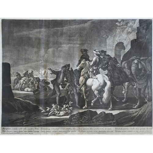 457 - GEORG PHILIPP RUGENDAS I, 1666 - 1742, C1705/1710, MEZZOTINT ON LAID PAPER
Horse/battle scenes, pair... 