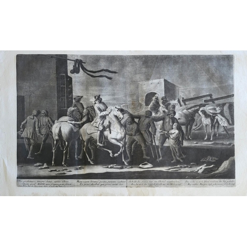 458 - GEORG PHILIPP RUGENDAS I, 1666 - 1742, C1705/1710, MEZZOTINT ON LAID PAPER
Horse/battle scenes, pair... 