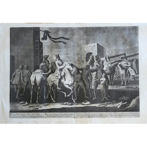 458 - GEORG PHILIPP RUGENDAS I, 1666 - 1742, C1705/1710, MEZZOTINT ON LAID PAPER
Horse/battle scenes, pair... 