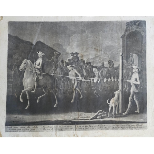 460 - GEORG PHILIPP RUGENDAS I, 1666 - 1742, C1705/1710, MEZZOTINT ON LAID PAPER
Horse/battle scenes, larg... 