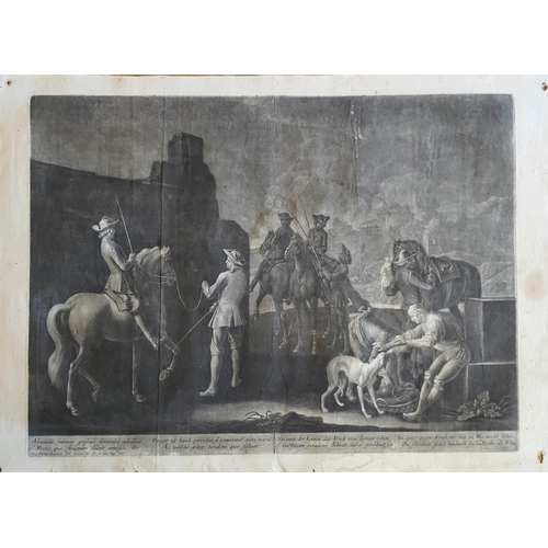 460 - GEORG PHILIPP RUGENDAS I, 1666 - 1742, C1705/1710, MEZZOTINT ON LAID PAPER
Horse/battle scenes, larg... 