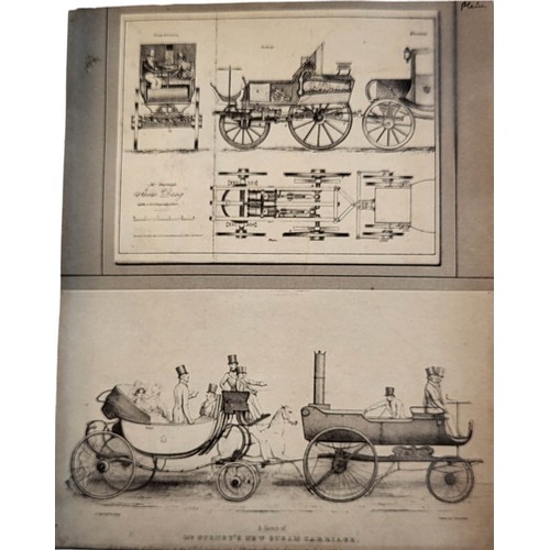 469 - A 19TH CENTURY RAILWAY AND AUTOMOBILE PLATES
A bound collection of plates, inscribed in ink to endpa... 