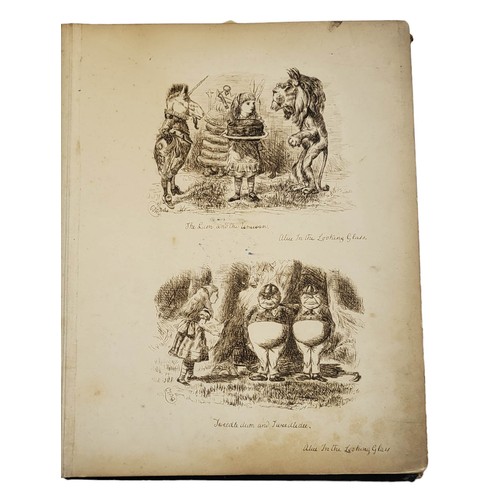 468 - A 19TH CENTURY SCRAPBOOK AFTER JOHN TENNIEL, 1820 - 1914, & PHIZ, 26 LEAVES OF PEN, INK AND PENCIL D... 