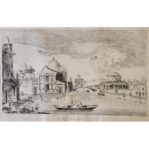 441 - BERNARDO ZILOTTI, 1730 - 1795, AFT MICHIEL MARIESCHI, 1710 - 1743, PAIR OF 18TH CENTURY ETCHINGS 
It... 