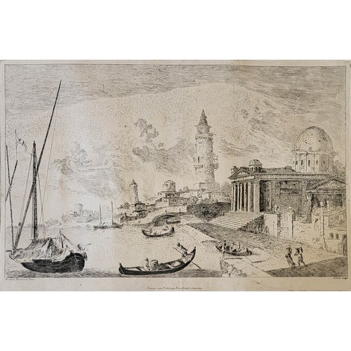 441 - BERNARDO ZILOTTI, 1730 - 1795, AFT MICHIEL MARIESCHI, 1710 - 1743, PAIR OF 18TH CENTURY ETCHINGS 
It... 