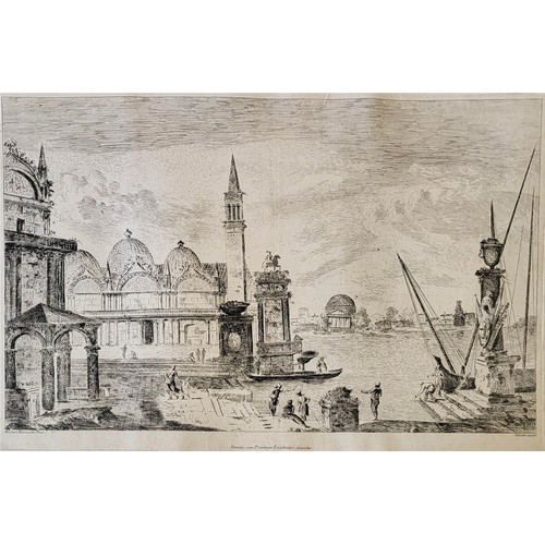 442 - BERNARDO ZILOTTI, 1730 - 1795, AFT MICHIEL MARIESCHI, 1710 - 1743, PAIR OF 18TH CENTURY ETCHINGS 
It... 