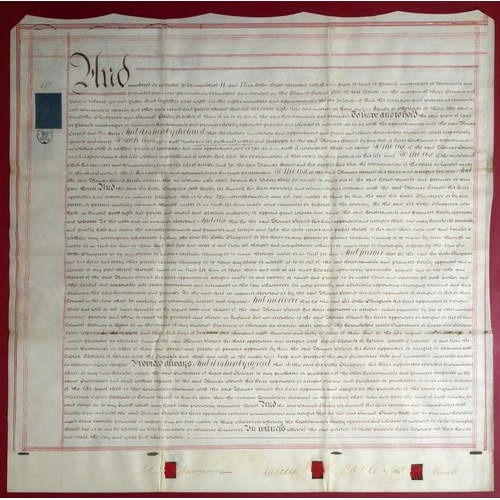 152A - TWO 18TH CENTURY INDENTURES ON WAXED PAPER
To include a document dated 1747, documenting a Partnersh... 