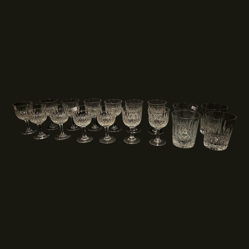 380 - WEBB, A COLLECTION OF TWELVE 'NORMANDY' LEAD CRYSTAL WINE GLASSES
Having cut decoration and acid Tra... 