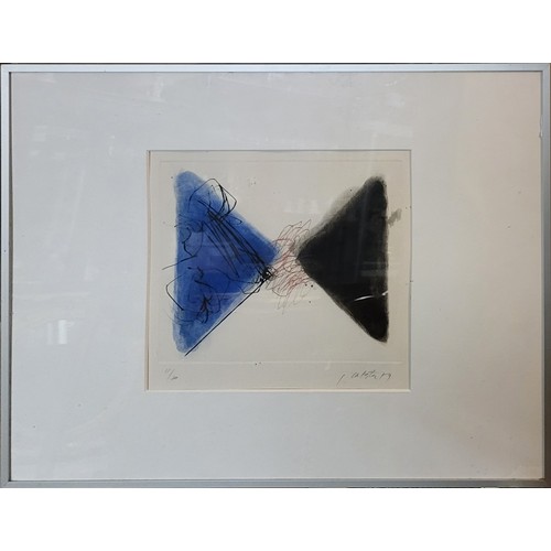 498 - GER LASTER, DUTCH, 1920 - 2012, A LIMITED EDITION (11/20) ABSTRACT LITHOGRAPHIC GEOMETRIC STUDY WITH... 