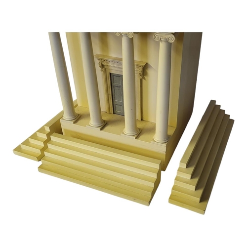 152 - TIM SCOTT, A WOODEN CLASSICAL PALLADIUM PORTICO BOX
Four Corinthian column supports with wording 'Pa... 