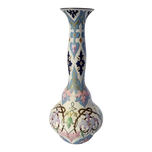 163 - JEAN MARIE GILLE OF PARIS ,A RARE ISNIK POTTERY STYLE BISQUE PORCELAIN VASE
Designed for Great Exhib... 