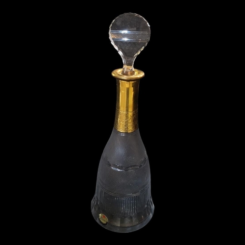 235 - MOSER, CZECHOSLOVAKIA CARLSBAD FACTORY OF KARLOVY VARY BRANCH, A BOXED CRYSTAL GLASS TAPER DECANTER ... 