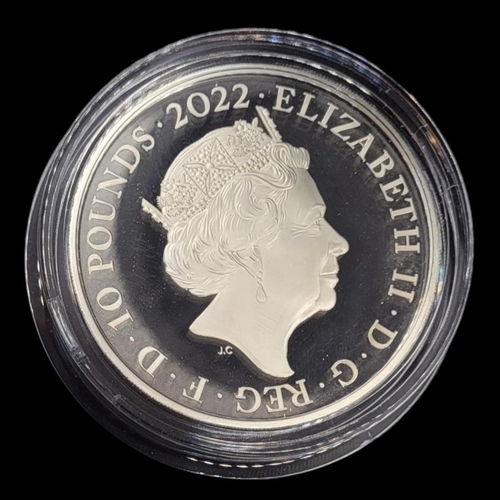 33A - THE ROYAL MINT, A SILVER 10OZ COMMEMORATIVE PROOF COIN, ISSUED 2022 
Titled ‘British Monarchs King H... 