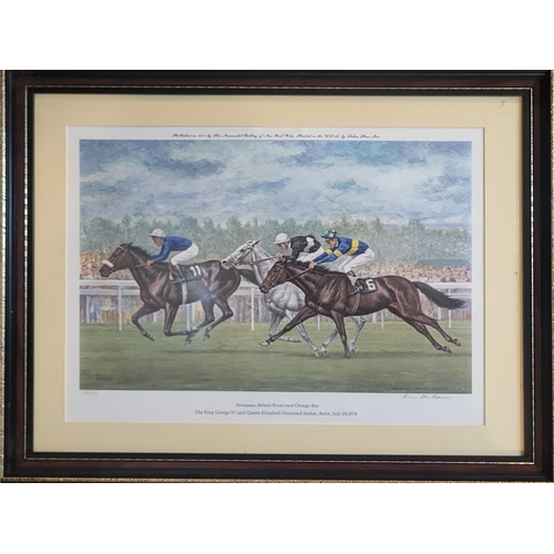 473 - RICHARD STONE REEVES,A SET OF FIVE HORSE 20th CENTURY  RACING LIMITED EDITION PINTS
Titled 'The Mins... 