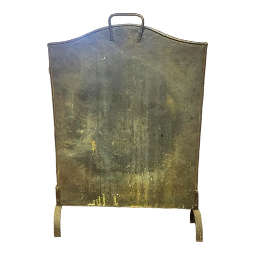 523 - AN EARLY 20TH CENTURY COPPER AND IRON FIRE SCREEN
With relief portrait of Sir Anthony Vandick (Vandy... 