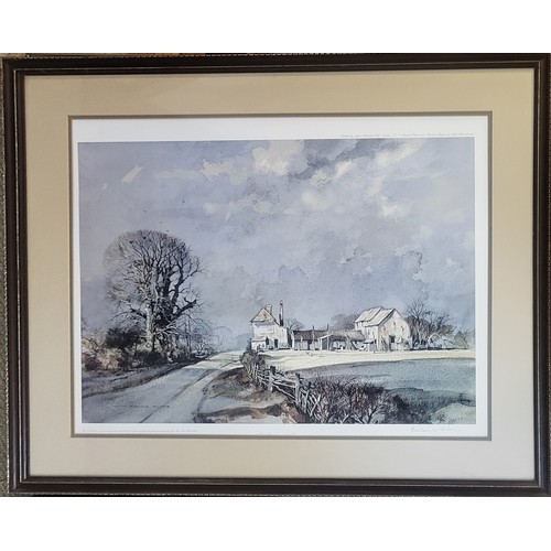 497A - ROWLAND HILDER, FOUR SIGNED COLOURED LANDSCAPE PRINTS
Mounted, framed and glazed.
(83cm x 66cm)

Con... 