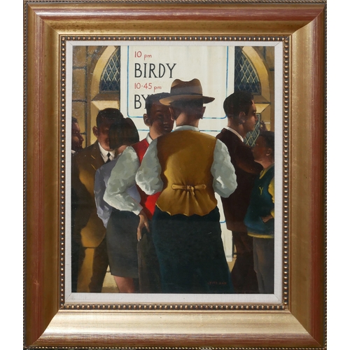 2 - WITHDRAWN JACK VETTRIANO, OBE Hons LLD (SCOTTISH B.1951) OIL ON CANVAS BOARD, 'BIRDY'
Signed and fra... 