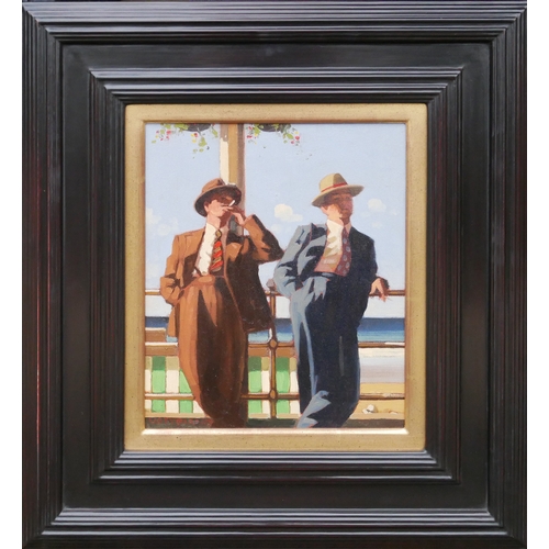 3 - JACK VETTRIANO (SCOTTISH B.1951) OIL ON CANVAS
Titled 'Seaside Sharks'
Signed and framed.
Condition ... 