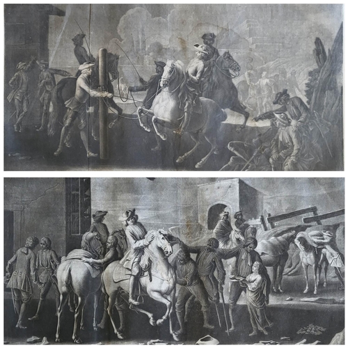438 - GEORG PHILIPP RUGENDAS I, 1666 - 1742, C1705/1710, MEZZOTINT ON LAID PAPER
Horse/battle scenes, pair... 