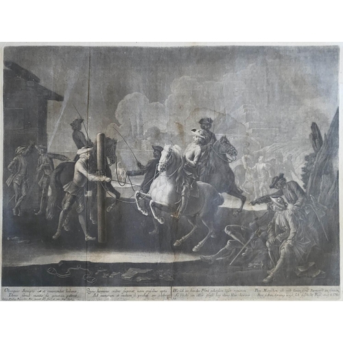 438 - GEORG PHILIPP RUGENDAS I, 1666 - 1742, C1705/1710, MEZZOTINT ON LAID PAPER
Horse/battle scenes, pair... 