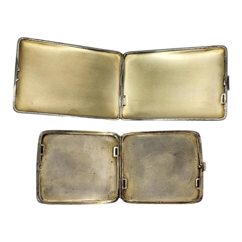 6 - TWO EARLY 20TH CENTURY CONTINENTAL CIGARETTE CASES
Rectangular form case marked .835 and a case with... 