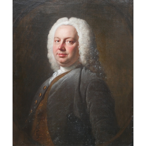 20 - ALLAN RAMSAY, BRITISH 1713-1784 OIL ON CANVAS, PORTRAIT OF HENRY HAWLEY (1685-1789)
Governor of Port... 