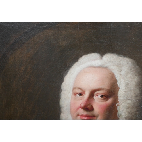 20 - ALLAN RAMSAY, BRITISH 1713-1784 OIL ON CANVAS, PORTRAIT OF HENRY HAWLEY (1685-1789)
Governor of Port... 