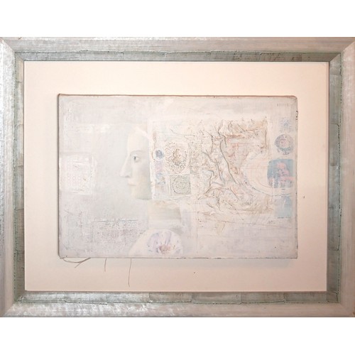 9 - MERSAD BERBER, 1940 - 2012, BOSNIAN, MIXED MEDIA ON CANVAS
‘Untitled Collage’, signed, mounted, fram... 