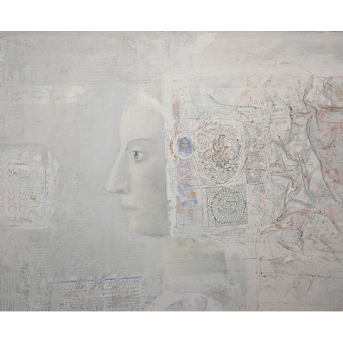 9 - MERSAD BERBER, 1940 - 2012, BOSNIAN, MIXED MEDIA ON CANVAS
‘Untitled Collage’, signed, mounted, fram... 