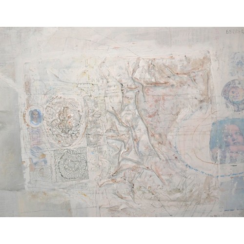 9 - MERSAD BERBER, 1940 - 2012, BOSNIAN, MIXED MEDIA ON CANVAS
‘Untitled Collage’, signed, mounted, fram... 