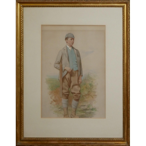 35 - FRANK NOWLAN,1835 - 1919, A COLLECTION OF FOUR WATERCOLOUR PORTRAITS
Comprising two full length port... 