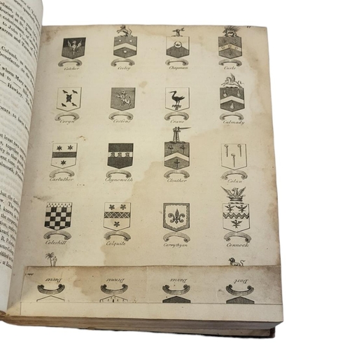 84 - ENCYCLOPEDIA HERALDICA, TWO EARLY 19TH CENTURY LEATHER
BOUND BOOKS Titled 'Dictionary of Heraldry by... 