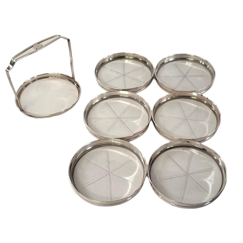 101 - A SET OF SIX VINTAGE WHITE METAL AND GLASS BUTTER DISHES
Having cut glass decoration and pierced whi... 