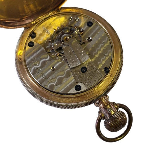 116 - AN EARLY 20TH CENTURY 9CT GOLD LADIES’ POCKET WATCH
Open gilt dial with screw wound mechanism, toget... 