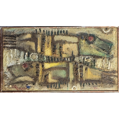 12 - STEFAN GÓRSKI, POLISH, 1932 - 2008, MIXED MEDIA ON CANVAS
Untitled, stylised landscape, signed, date... 