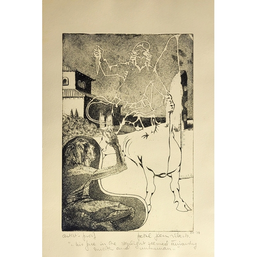 13 - MARY STEWART, ARCHIVE OF ORIGINAL ARTWORK AND ETCHINGS RELATED TO ‘THE CRYSTAL CAVE’ AND THE HOLLOW ... 