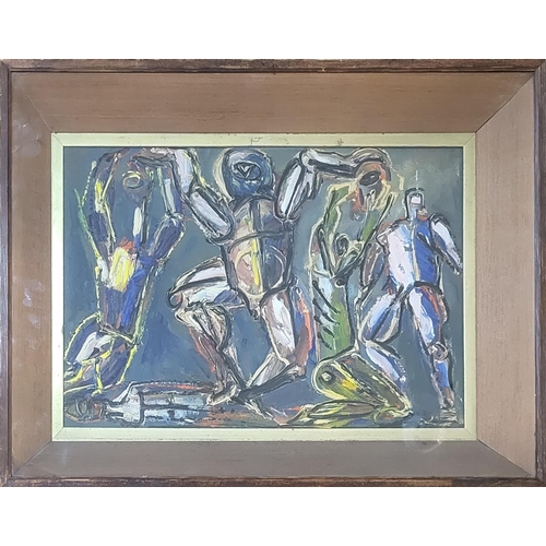 1A - ALEKSANDER ZYW, POLISH ,1905 - 1995, OIL ON CANVAS
Titled ‘Dance With The Headless’, signed, bearing... 