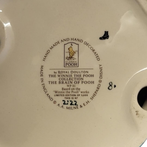 232 - ROYAL DOULTON, THE WINNIE THE POOH COLLECTION, THE BRAIN OF POOH, A PORCELAIN GROUP OF LIMITED EDITI... 