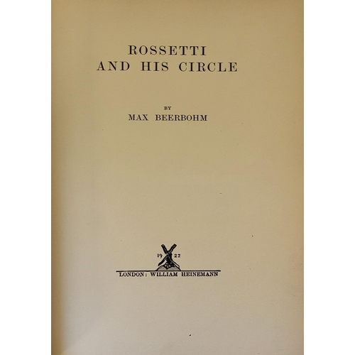 98 - BEERBOHM, MAX, ROSETTIE AND HIS CIRCLE, LONDON, WILLIAM HEINEMANN, 1922, FIRST EDITION BOUND IN ORIG... 