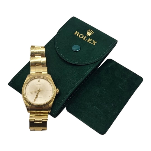 14 - ROLEX, ZEPHYR, A VINTAGE 14CT GOLD GENT’S WRISTWATCH
Gold tone dial marked 'Oyster Perpetual Superla... 