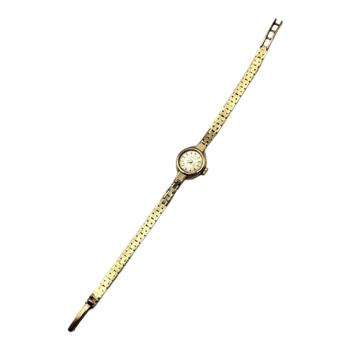 25A - CERTINA, A VINTAGE 9CT GOLD LADIES’ WRISTWATCH
Small circular dial with gilt number markings, on an ... 