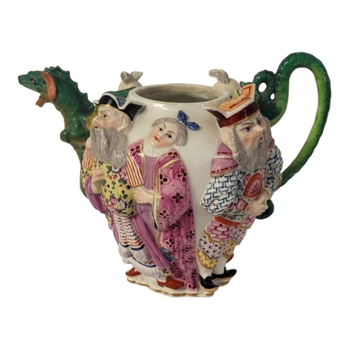 492 - A FINE AND RARE 18TH/19TH CENTURY MEISSEN STYLE AFTER JOHANN JOACHIM KANDLER 1706-1775 CHINOISERIE C... 