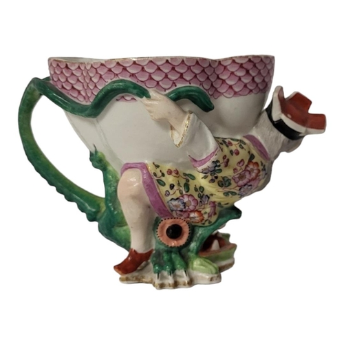 492 - A FINE AND RARE 18TH/19TH CENTURY MEISSEN STYLE AFTER JOHANN JOACHIM KANDLER 1706-1775 CHINOISERIE C... 