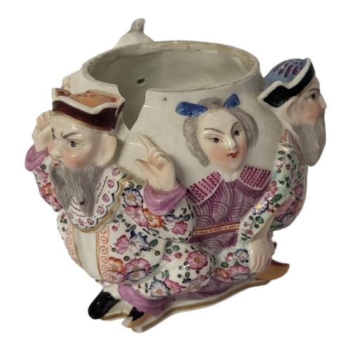 492 - A FINE AND RARE 18TH/19TH CENTURY MEISSEN STYLE AFTER JOHANN JOACHIM KANDLER 1706-1775 CHINOISERIE C... 