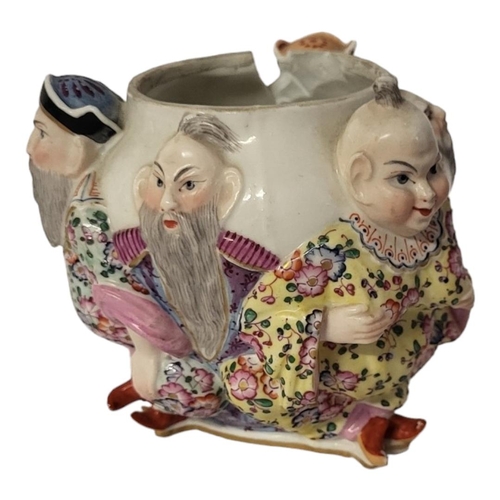 492 - A FINE AND RARE 18TH/19TH CENTURY MEISSEN STYLE AFTER JOHANN JOACHIM KANDLER 1706-1775 CHINOISERIE C... 