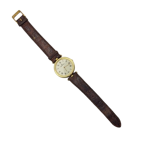 4 - JAEGER LECOULTRE, A VINTAGE 18CT GOLD GENT’S WRISTWATCH
Slim case with circular white dial with Roma... 