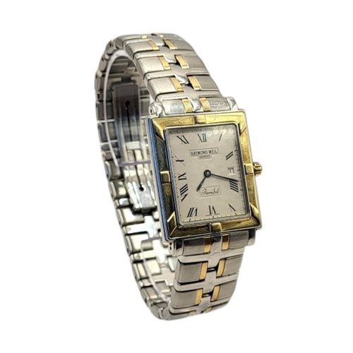 51 - RAYMOND WEIL, PARSIFAL, AN 18CT GOLD PLATE AND STAINLESS STEEL GENT’S WRISTWATCH
Cream tone dial wit... 