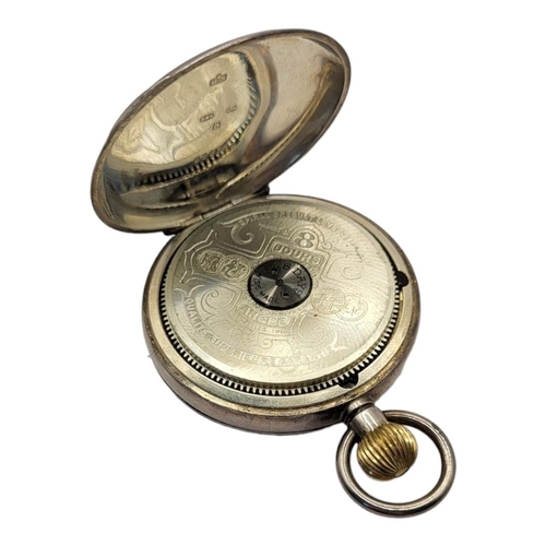 101 - HEBDOMAS, AN EARLY 20TH CENTURY SILVER GENT’S POCKET WATCH
Having calendar day and date subsidiary d... 