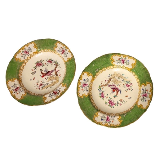 209 - A PAIR OF LATE VICTORIAN MINTONS OF STAFFORDSHIRE SEMI PORCELAIN PLATES
Manufactured for Thomas Good... 